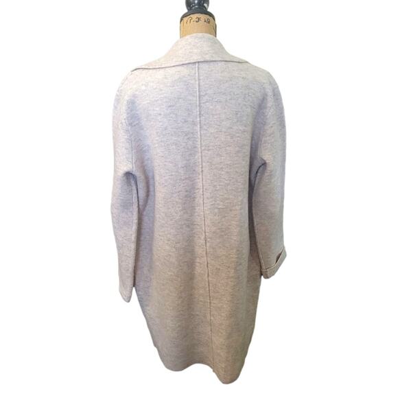 Large Michael Stars Oatmeal Knit Button Up Sweater Coat Shacket With Pockets - Picture 4 of 6